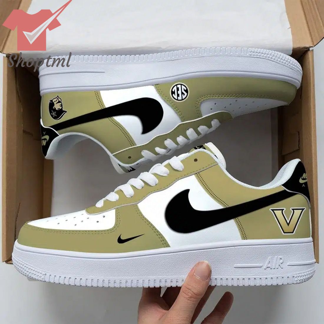 Vanderbilt Commodores Ncaa Air Force Custom Nike Air Force Sneaker For Men Women