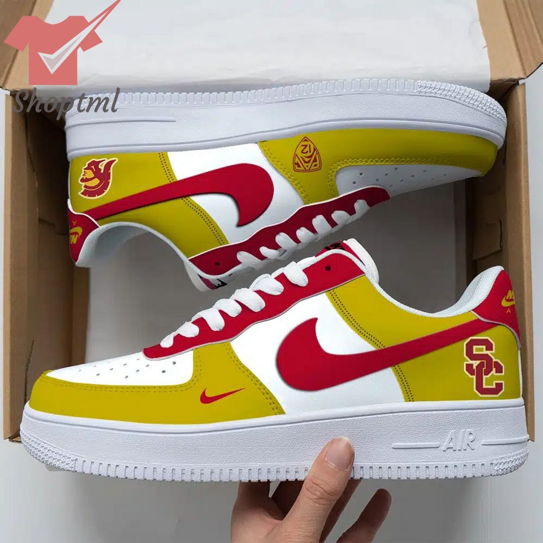 Usc Trojans Air Force Custom Nike Air Force Sneaker For Men Women