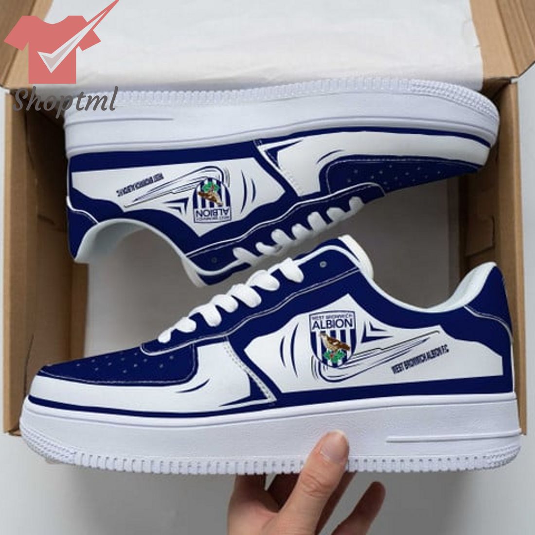 West Bromwich Albion Fc Efl Championship Nike Air Force 1 Sneakers For Men Women