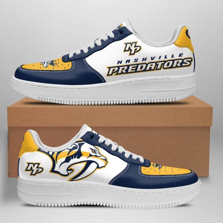 Nashville Predators Hockey Team Nike Air Force 1 Shoes For Men Women