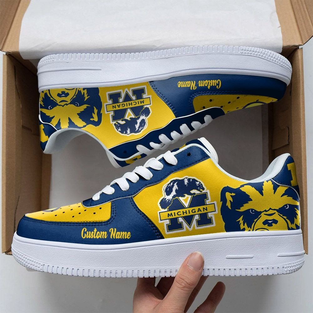 Michigan Wolverines Mascot Logo Air Force 1 For Men Women