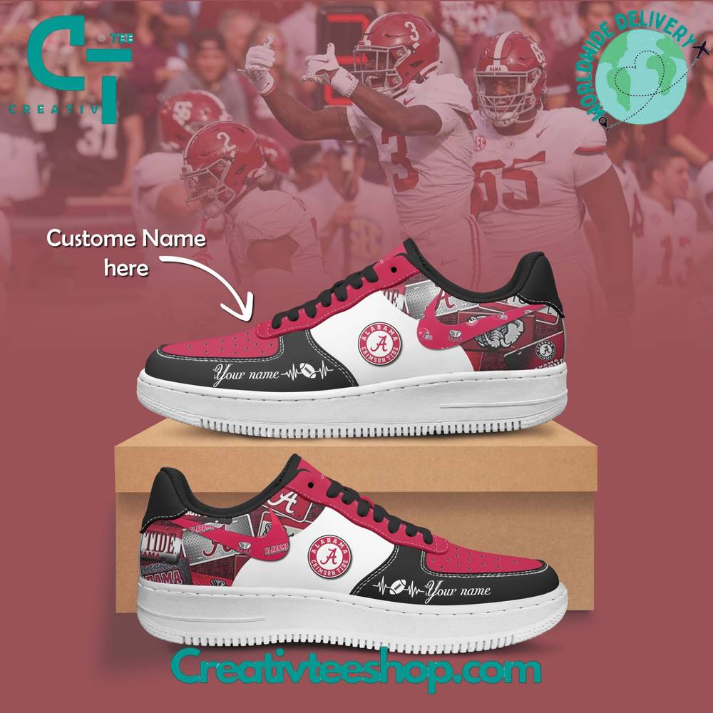 Alabama Crimson Air Low-Top Af1 Sneakers Shoes For Men And Women For Men Women