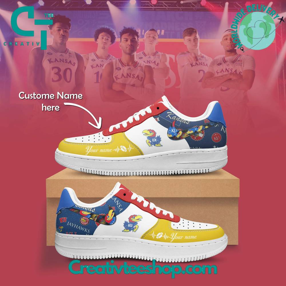 Kansas Jayhawks Air Low-Top Af1 Sneakers Shoes For Men And Women