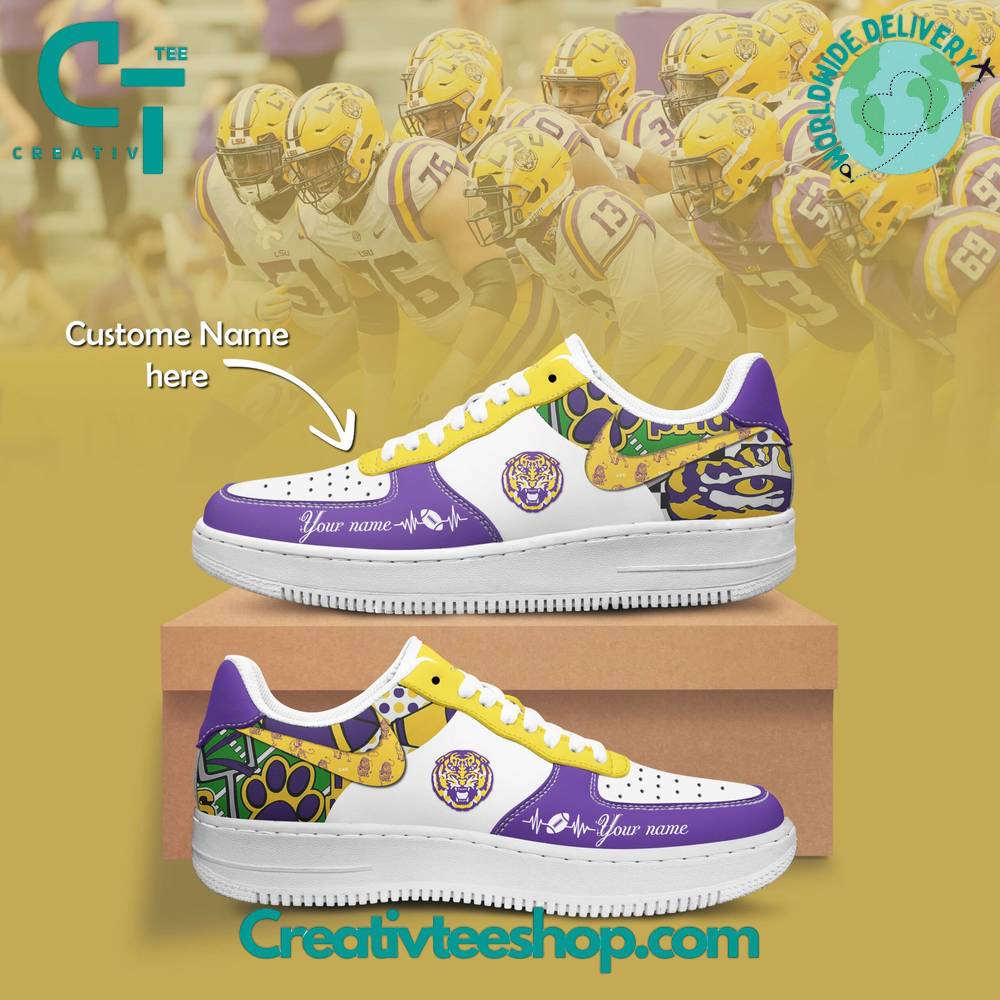 Lsu Tigers Air Low-Top Af1 Sneakers Shoes For Men And Women