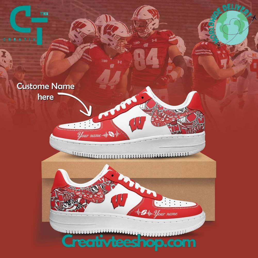 Wisconsin Badgers Air Low-Top Af1 Sneakers Shoes For Men And Women
