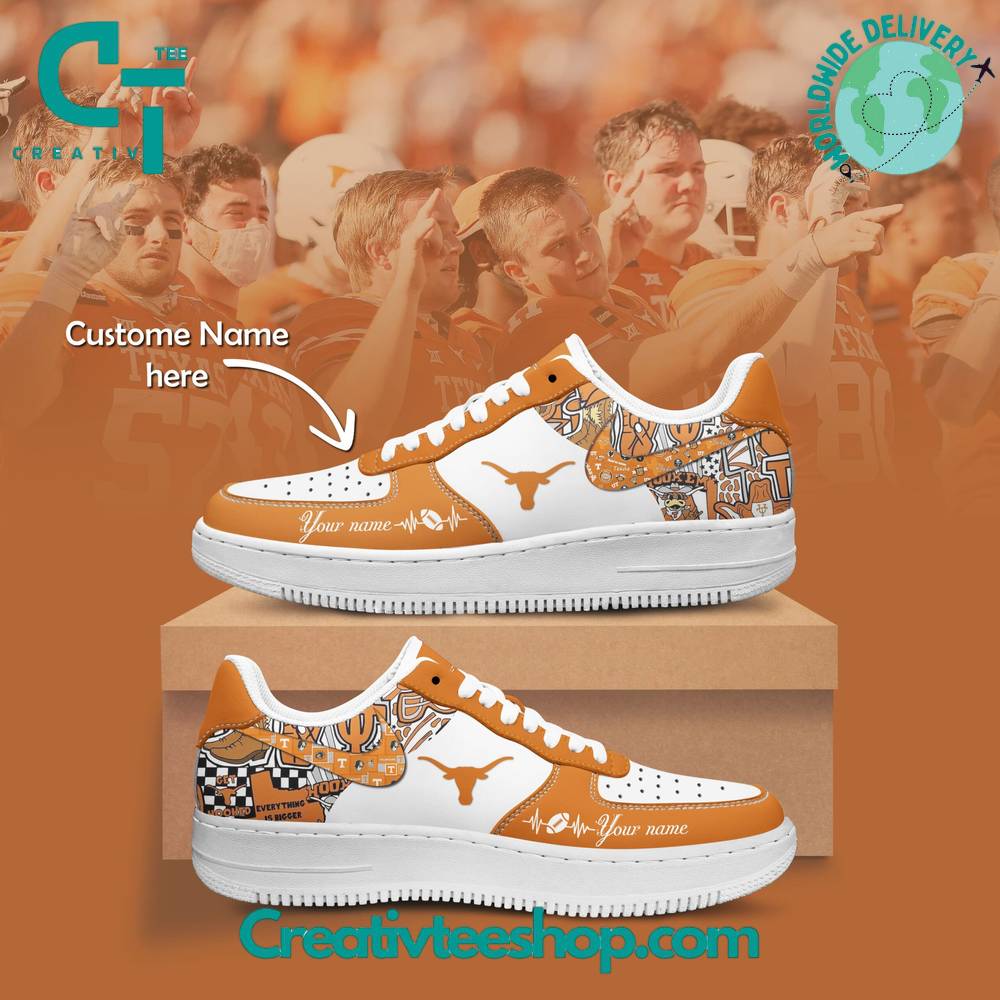 Texas Longhorns Air Low-Top Af1 Sneakers Shoes For Men And Women