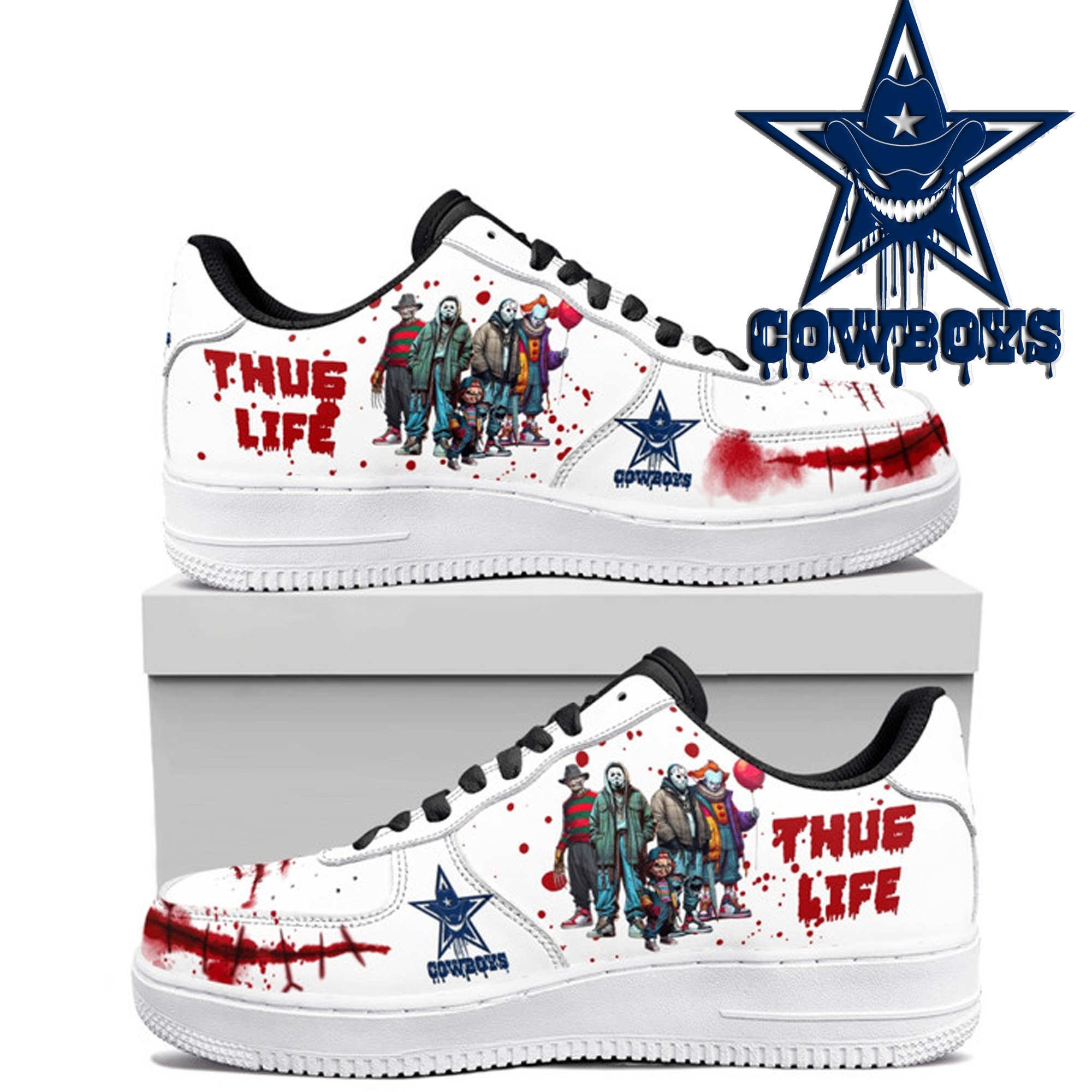 Dallas Cowboys Air Low-Top Af1 Sneakers Shoes For Men And Women