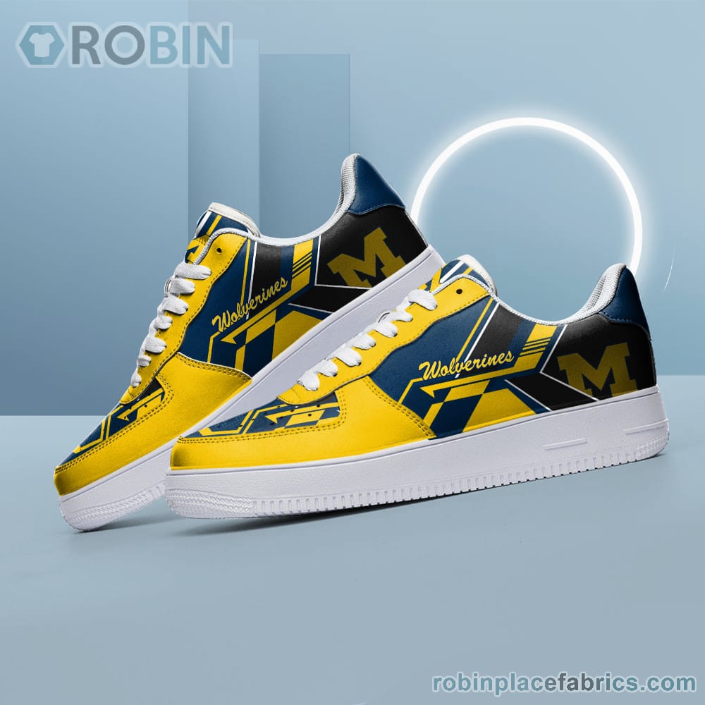 Ncaa Michigan Wolverines Air Force Shoes Naf Shoes For Men Women