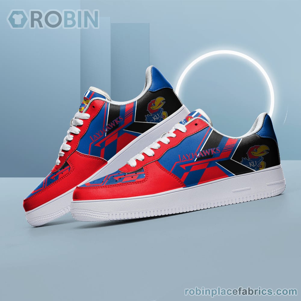 Ncaa Kansas Jayhawks Air Force Shoes Naf Shoes For Men Women