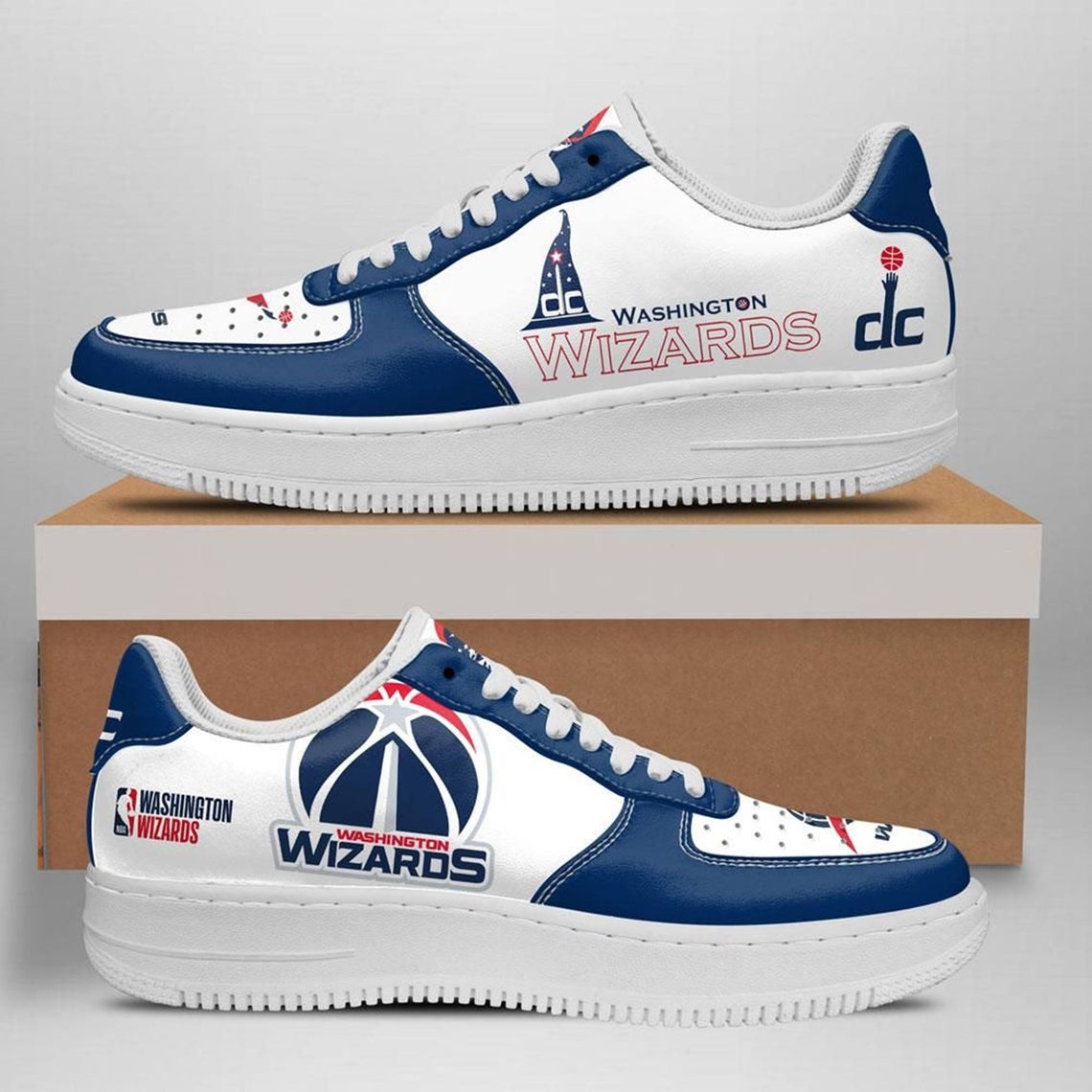 Washington Wizards Basketball Custom Naf Shoes For Men Women