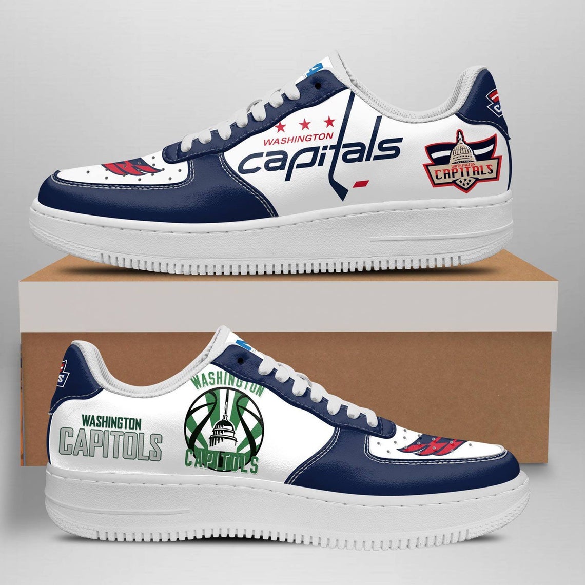 Washington Capitols Team Custom Naf Shoes For Men Women