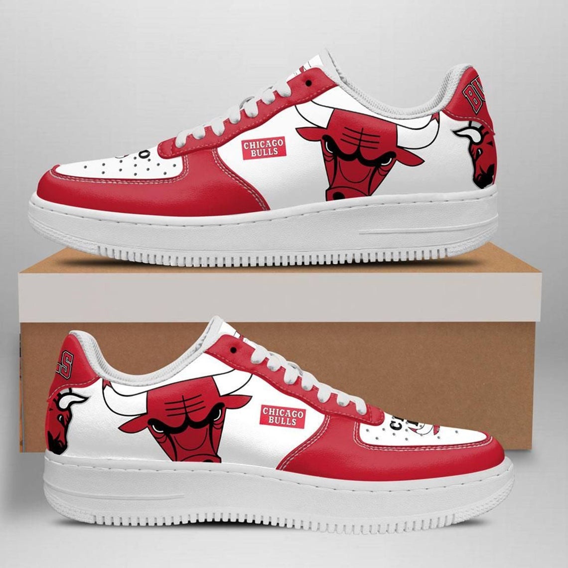 Chicago Bulls Basketball Team Custom Naf Shoes For Men Women
