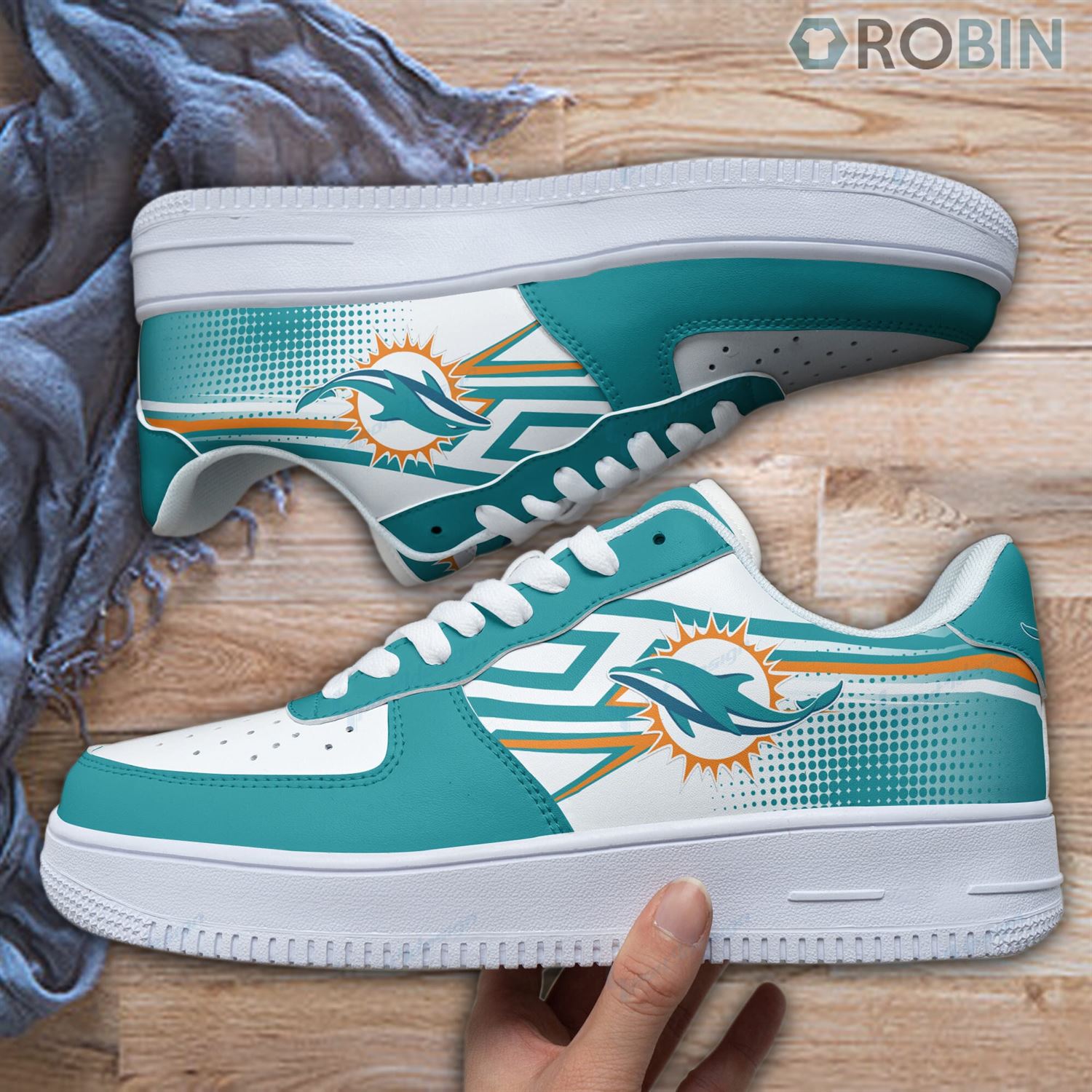Miami Dolphins Air Force 1 Shoes Rb12295 For Men Women