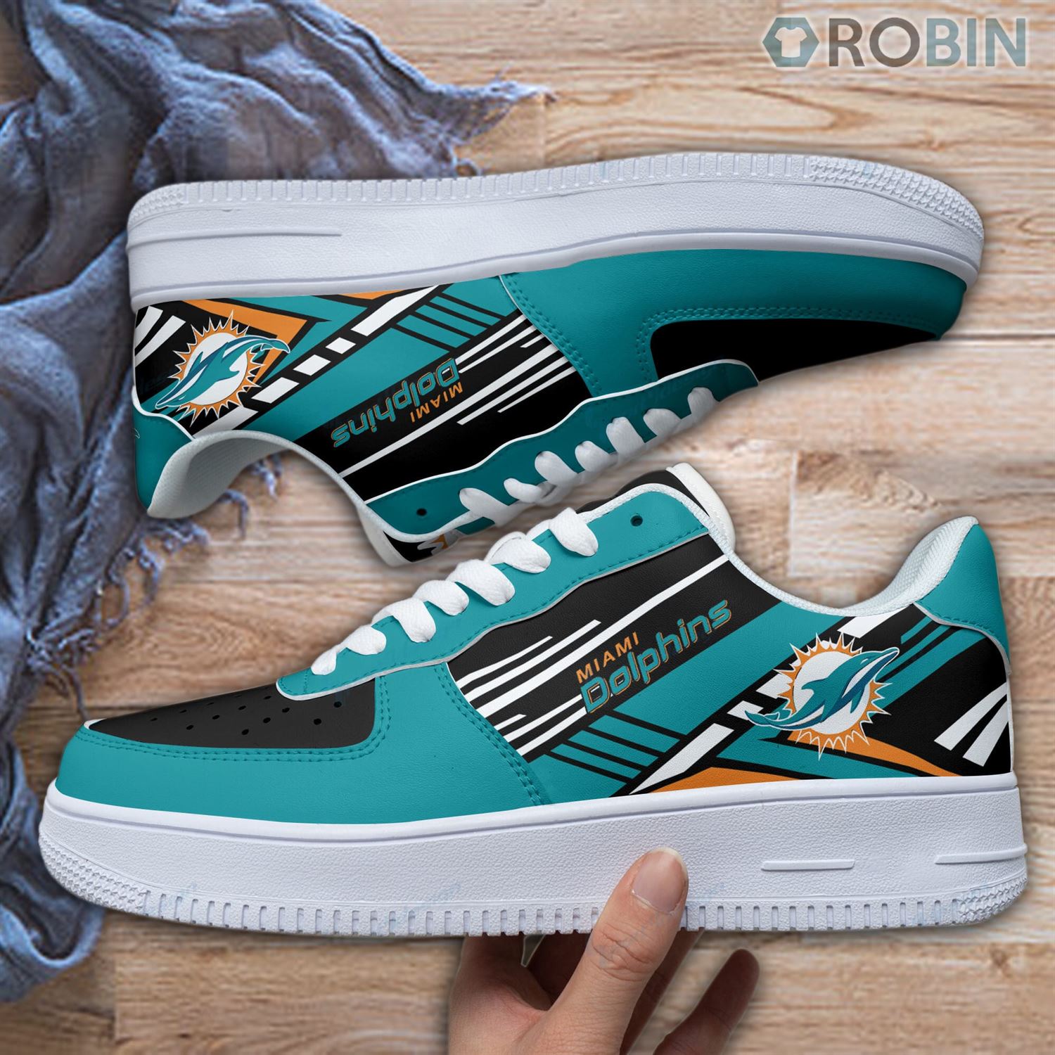 Miami Dolphins Air Force 1 Shoes Rb12342 For Men Women