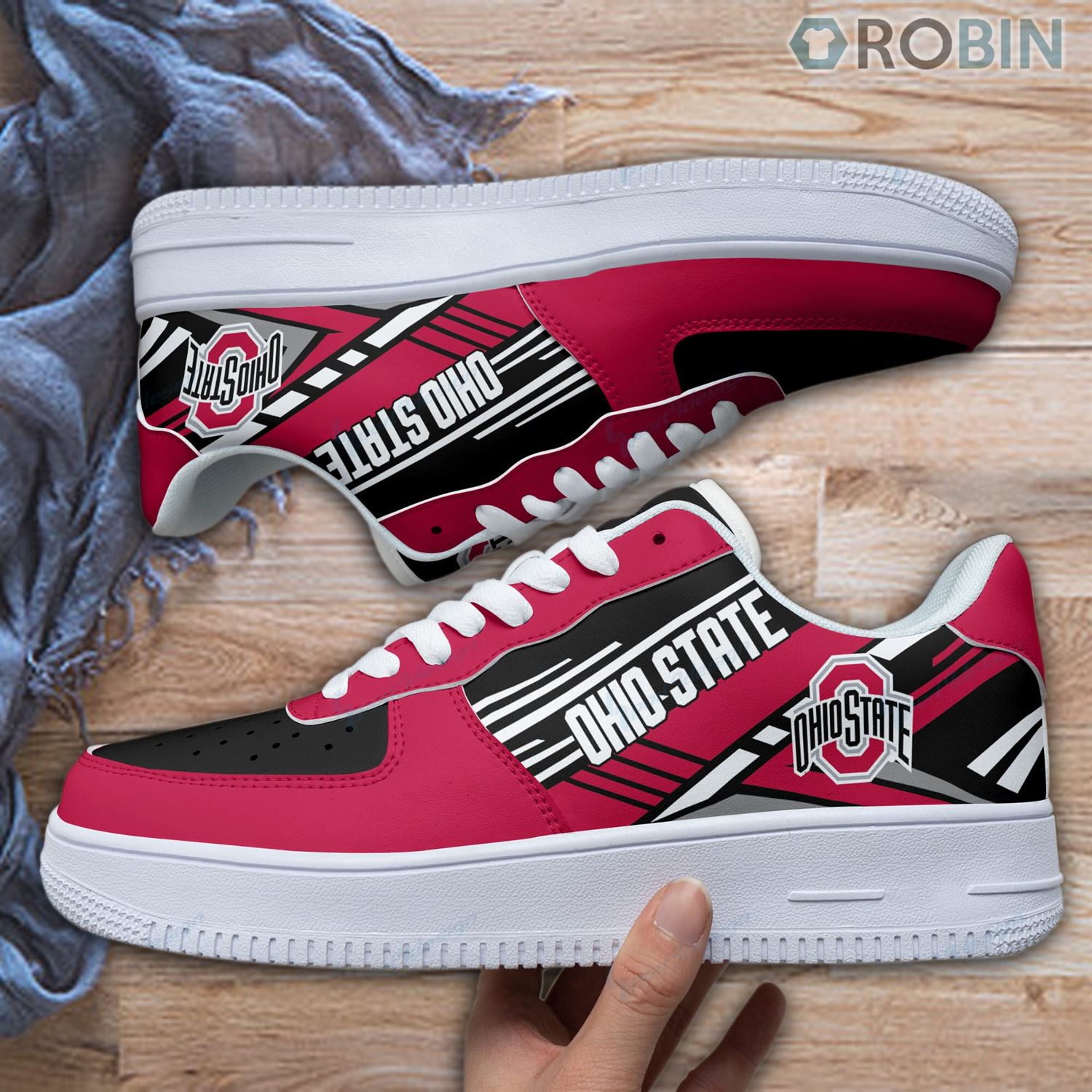 Ohio State Buckeyes Air Force 1 Shoes Rb12296 For Men Women
