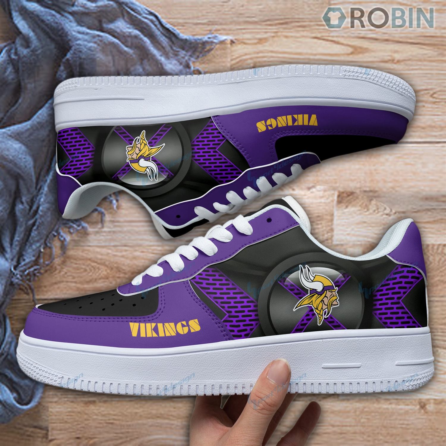Minnesota Vikings Air Force 1 Shoes Rb12Bg91 For Men Women