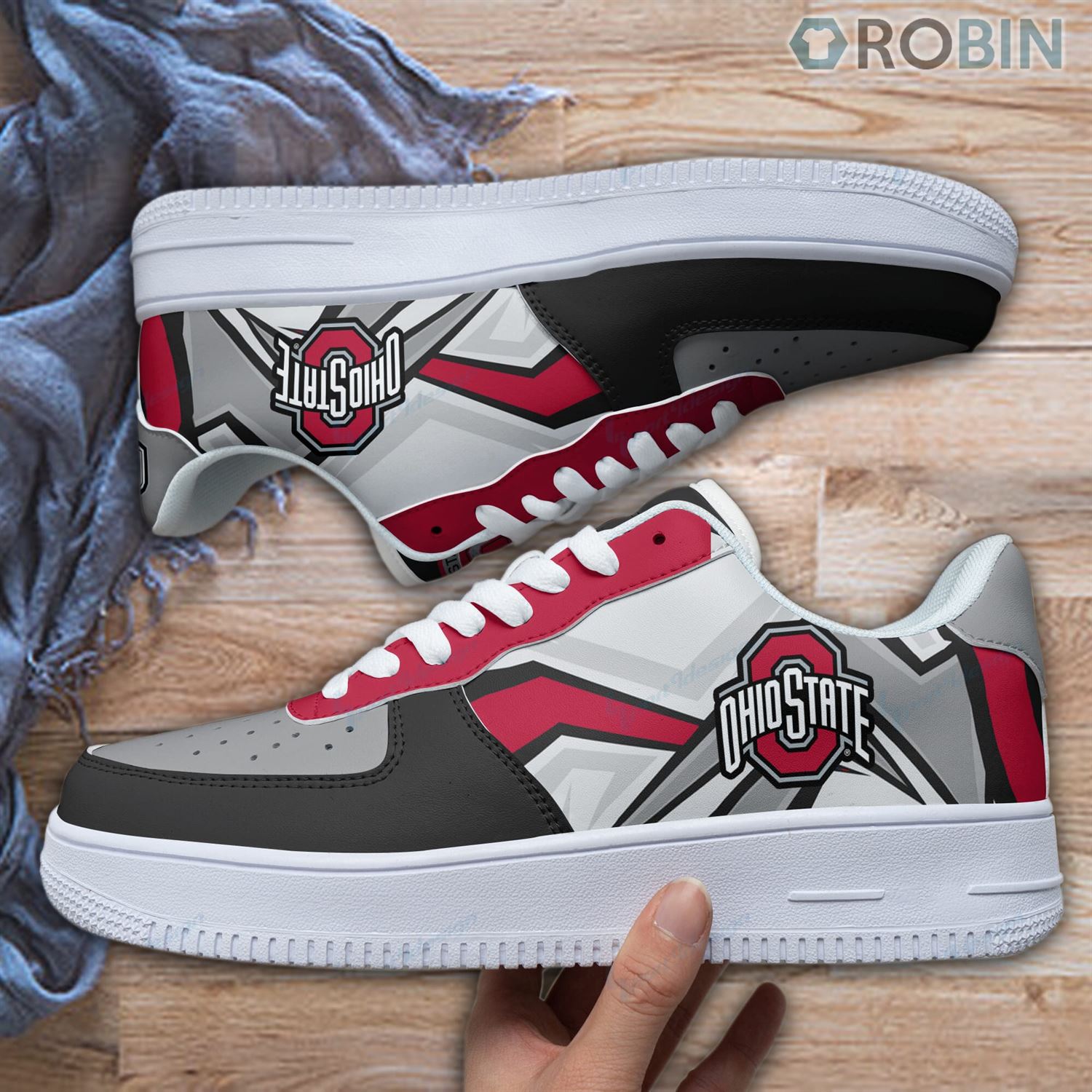 Ohio State Buckeyes Air Force 1 Shoes Rb12280 For Men Women