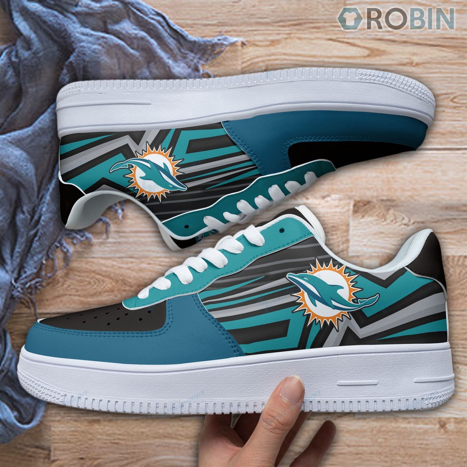 Miami Dolphins Air Force 1 Shoes Rb12263 For Men Women