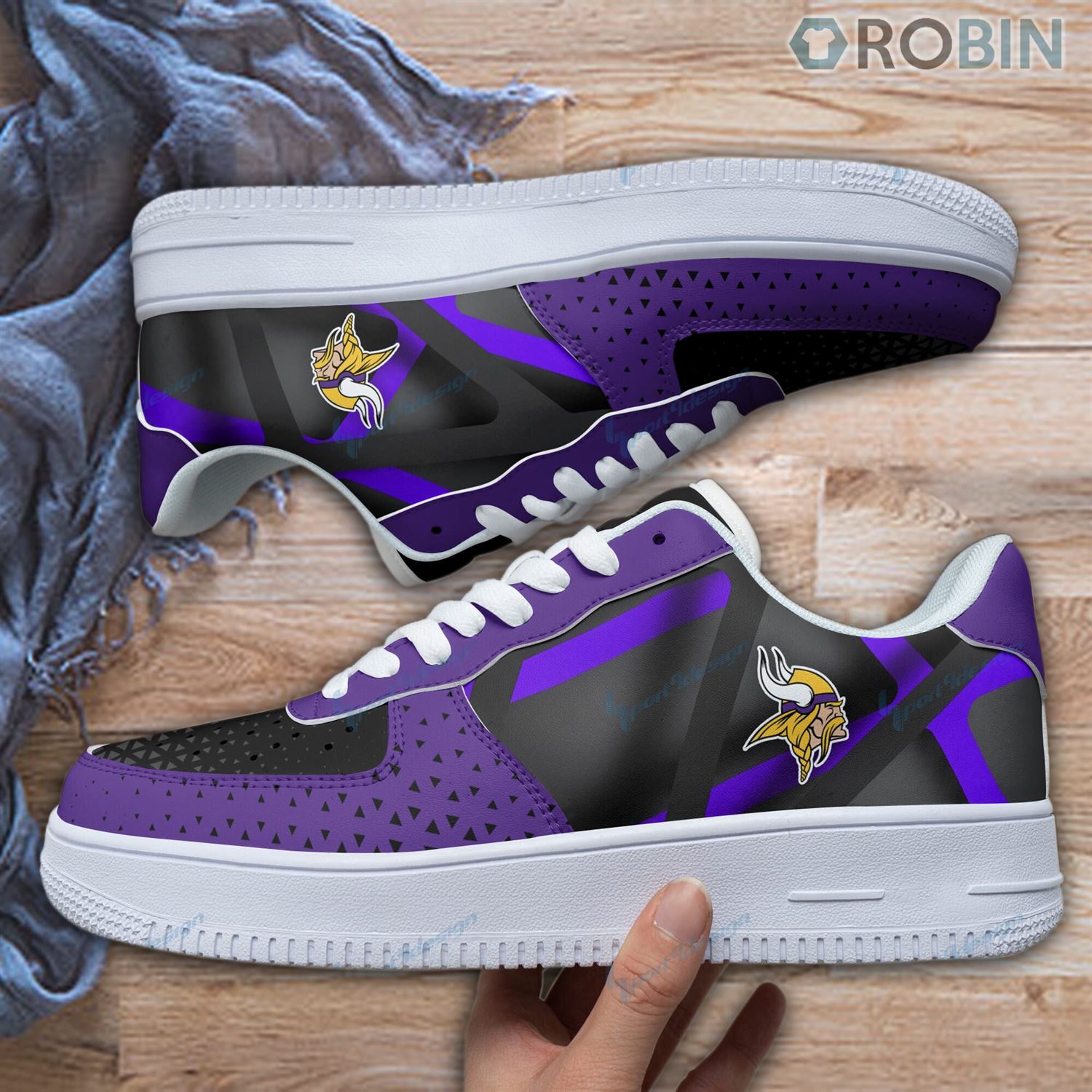 Minnesota Vikings Air Force 1 Shoes Rb12B For Men Women
