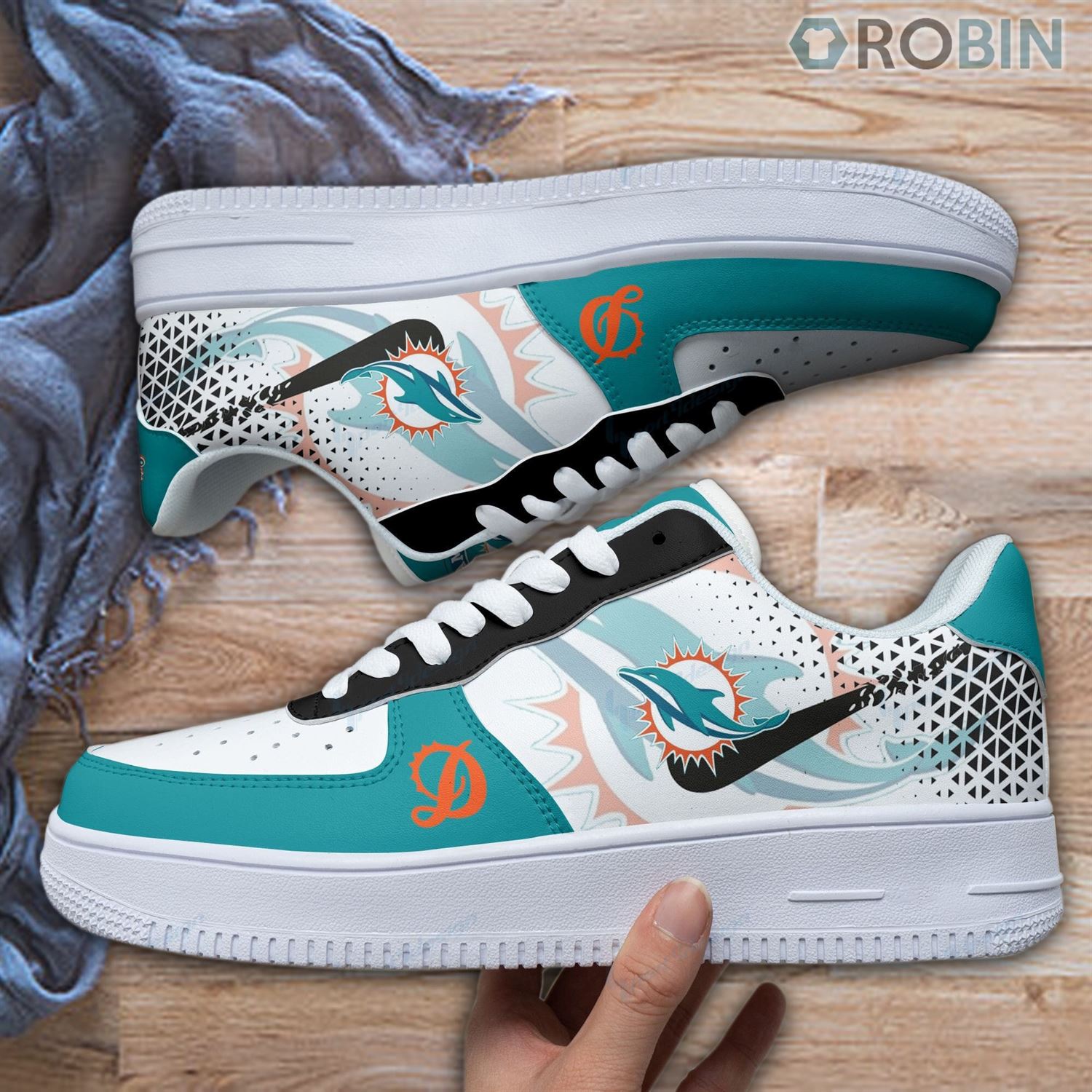 Miami Dolphins Air Force 1 Shoes Rb12251 For Men Women