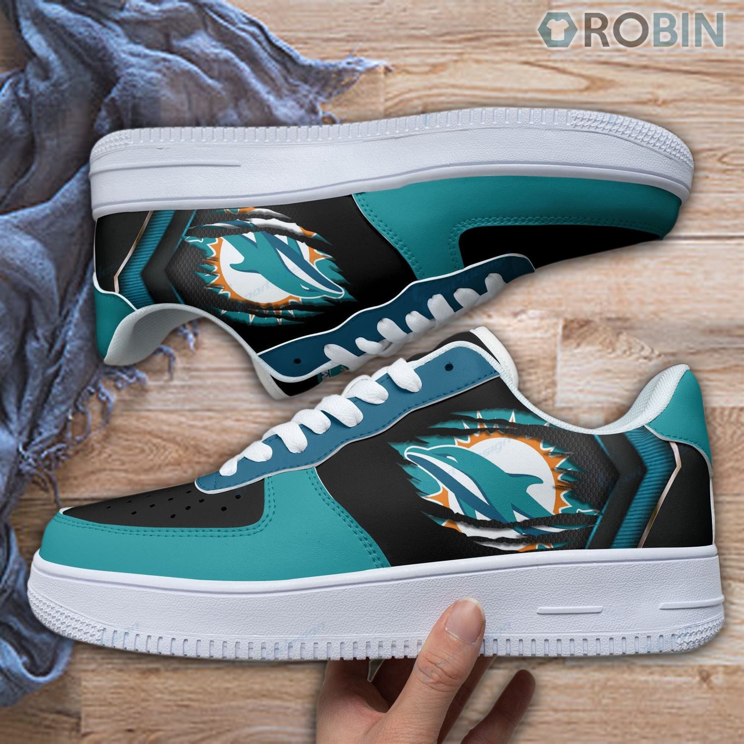 Miami Dolphins Air Force 1 Shoes Rb12231 For Men Women