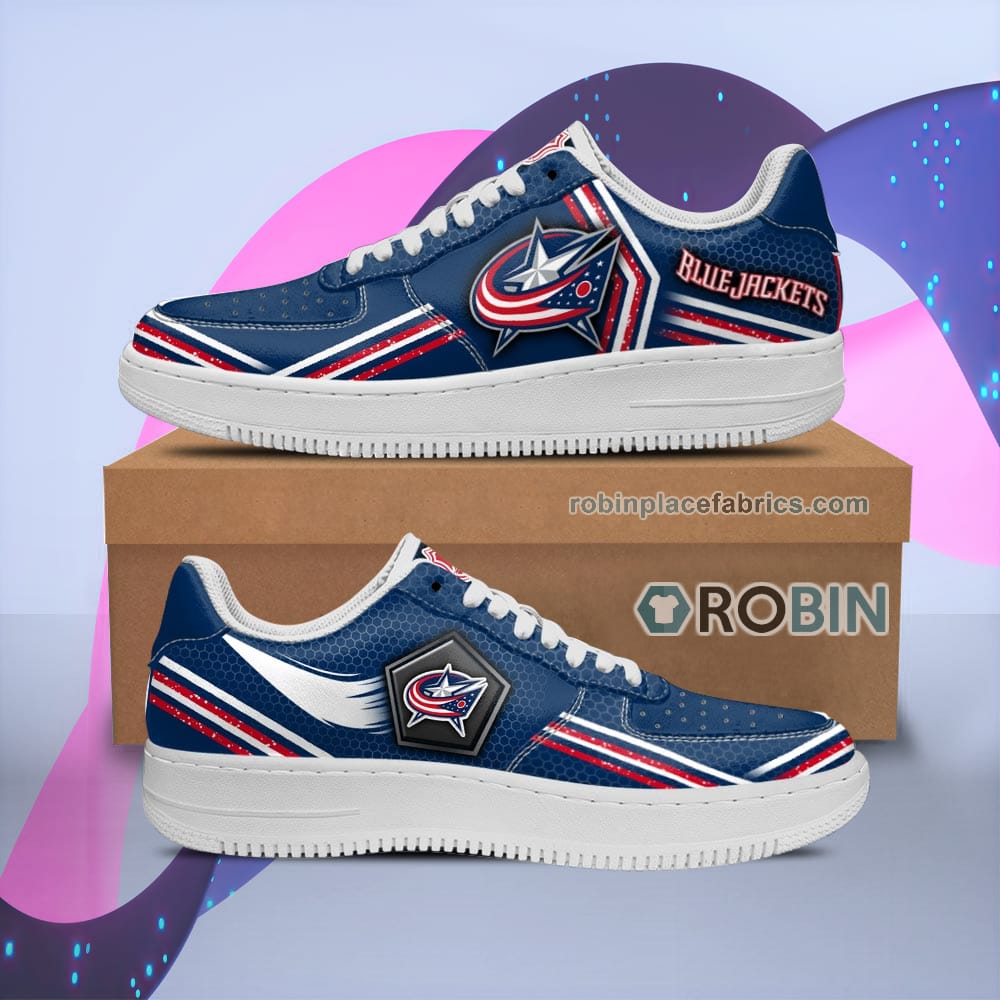 Columbus Blue Jackets Air Sneakers Custom Force Shoes For Men Women