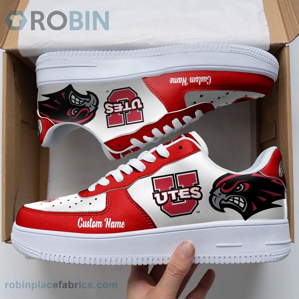 Utah Utes Mascot Logo Ncaa Custom Name Air Force 1 Shoes For Men Women
