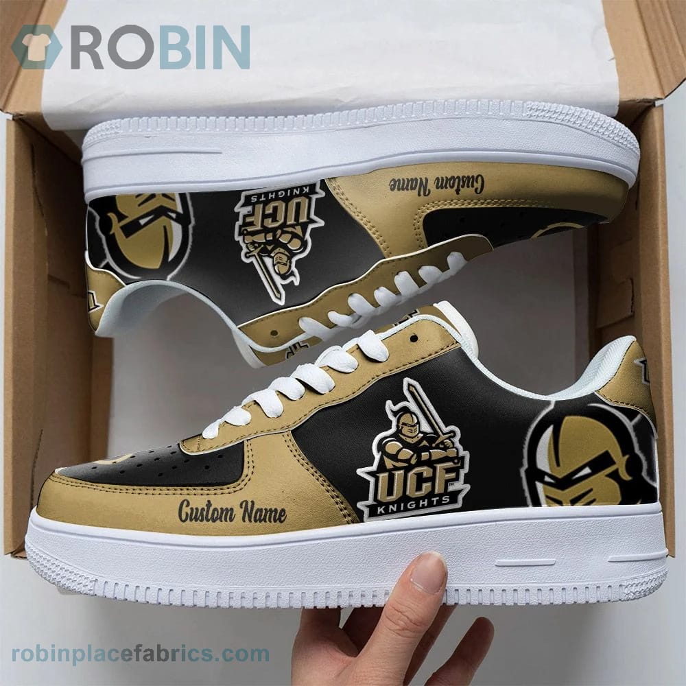 Ucf Knights Mascot Logo Ncaa Custom Name Air Force 1 Shoes For Men Women