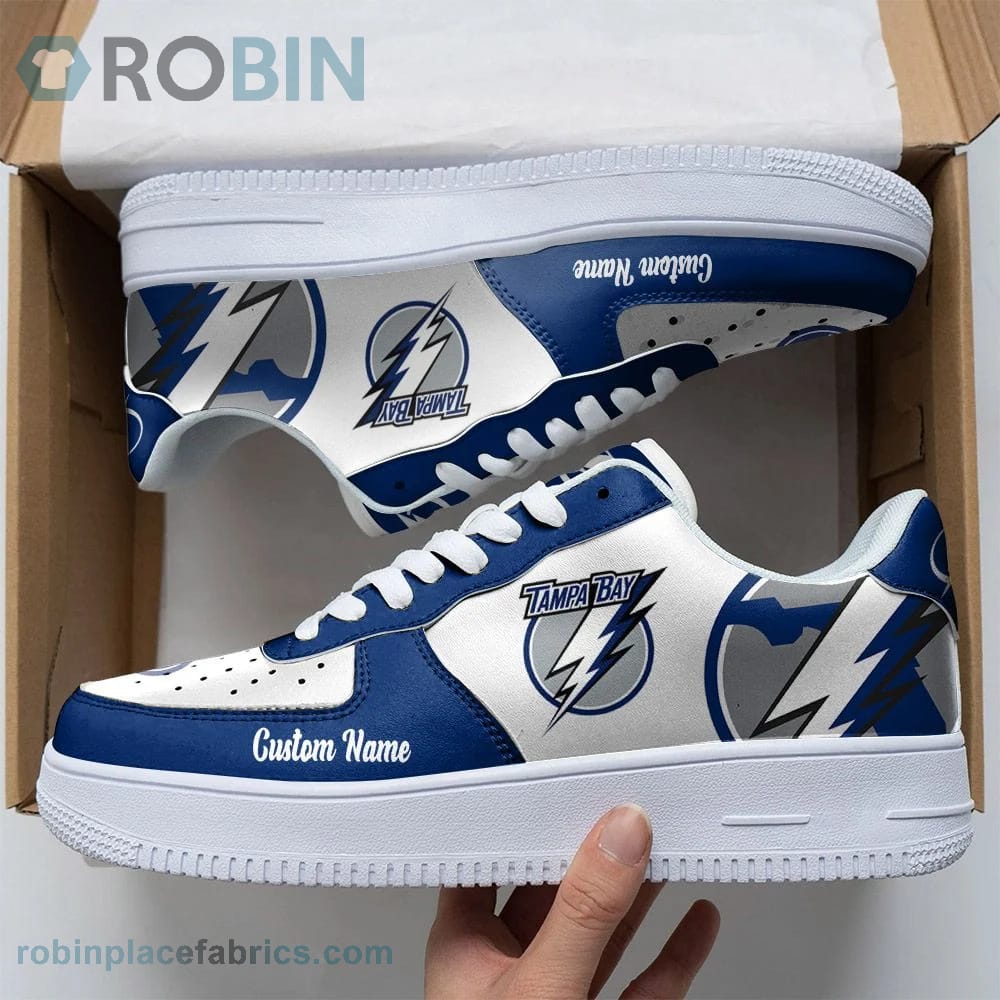 Tampa Bay Lightning Mascot Logo Nhl Custom Name Air Force 1 Shoes For Men Women