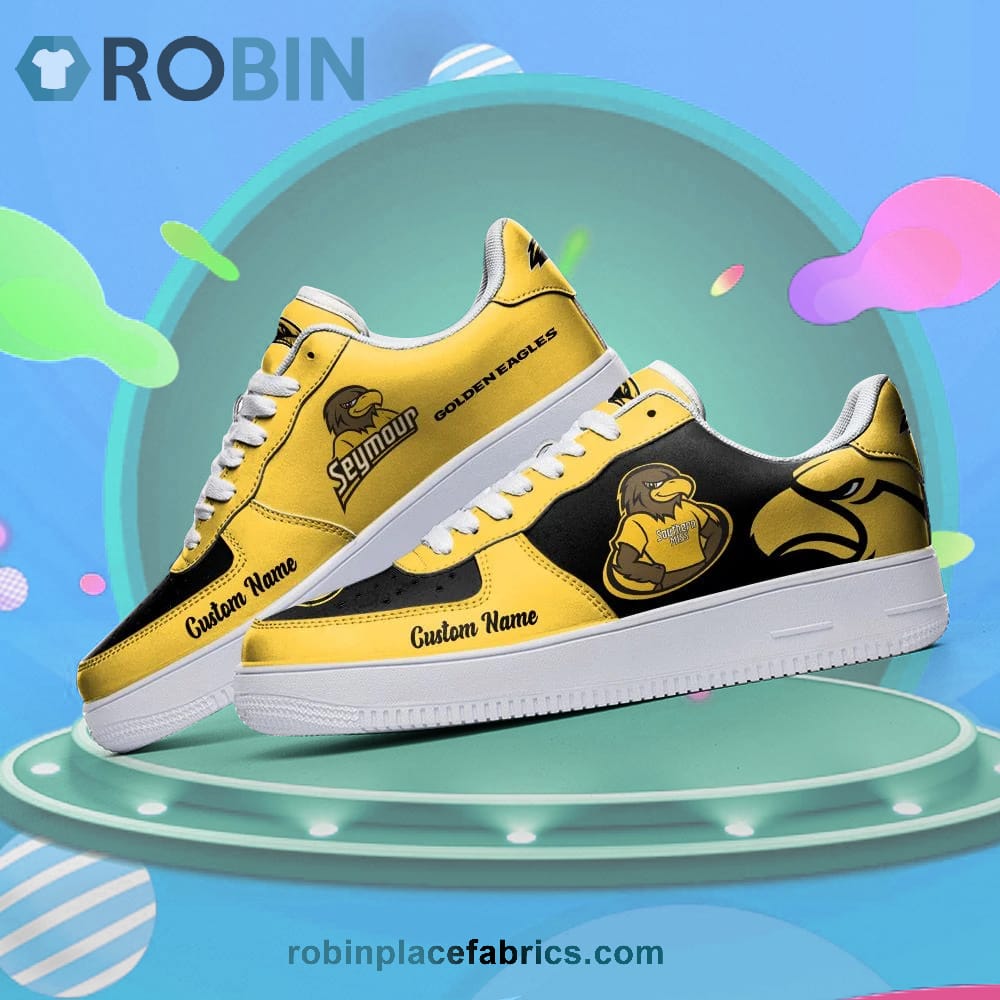 Southern Miss Golden Eagles Mascot Logo Ncaa Custom Name Air Force 1 Shoes For Men Women
