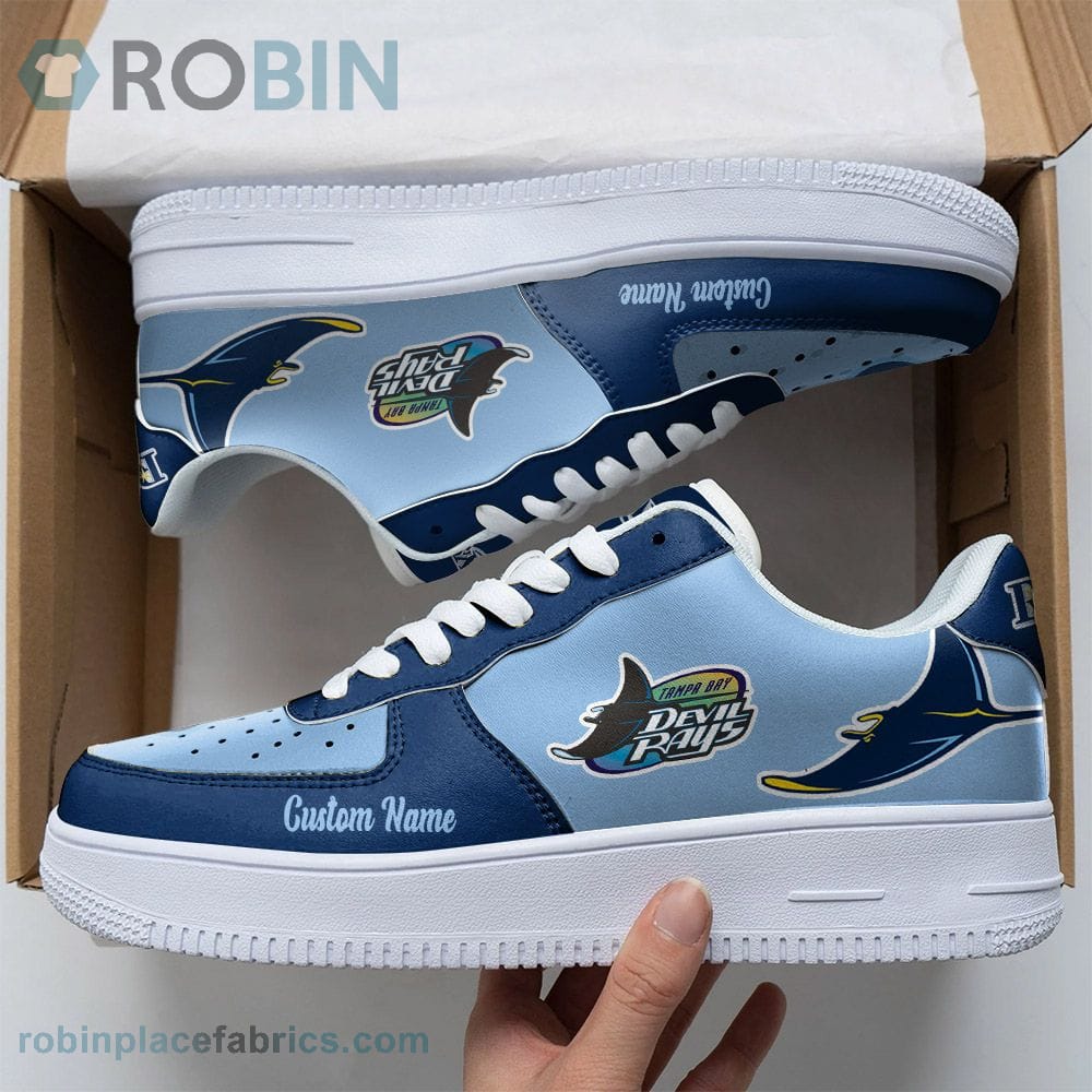 Tampa Bay Rays Mascot Logo Mlb Custom Name Air Force 1 Shoes For Men Women