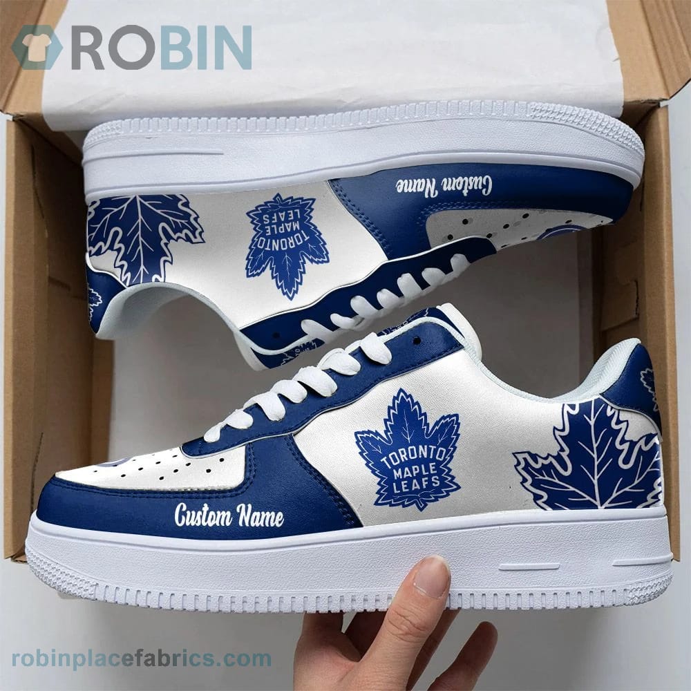 Toronto Maple Leafs Mascot Logo Nhl Custom Name Air Force 1 Shoes For Men Women