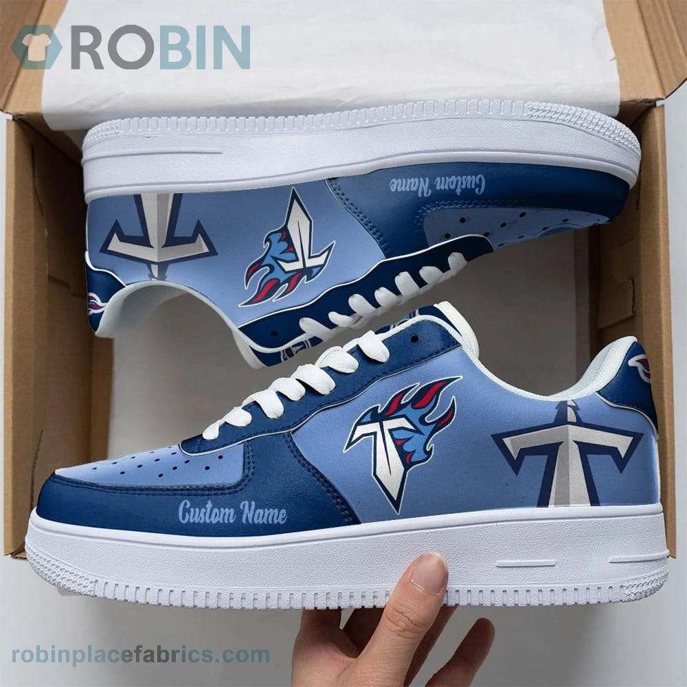 Tennessee Titans Mascot Logo Nfl Custom Name Air Force 1 Shoes For Men Women