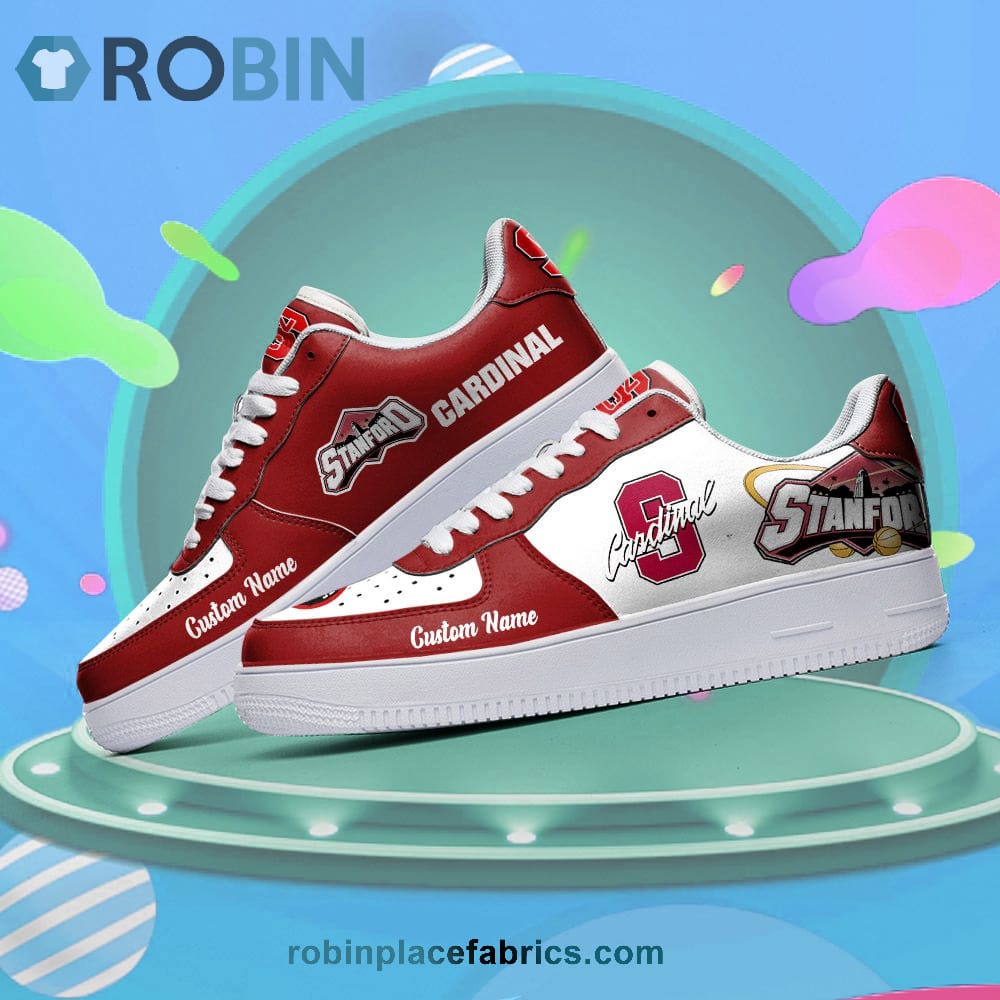 Stanford Cardinal Mascot Logo Ncaa Custom Name Air Force 1 Shoes For Men Women