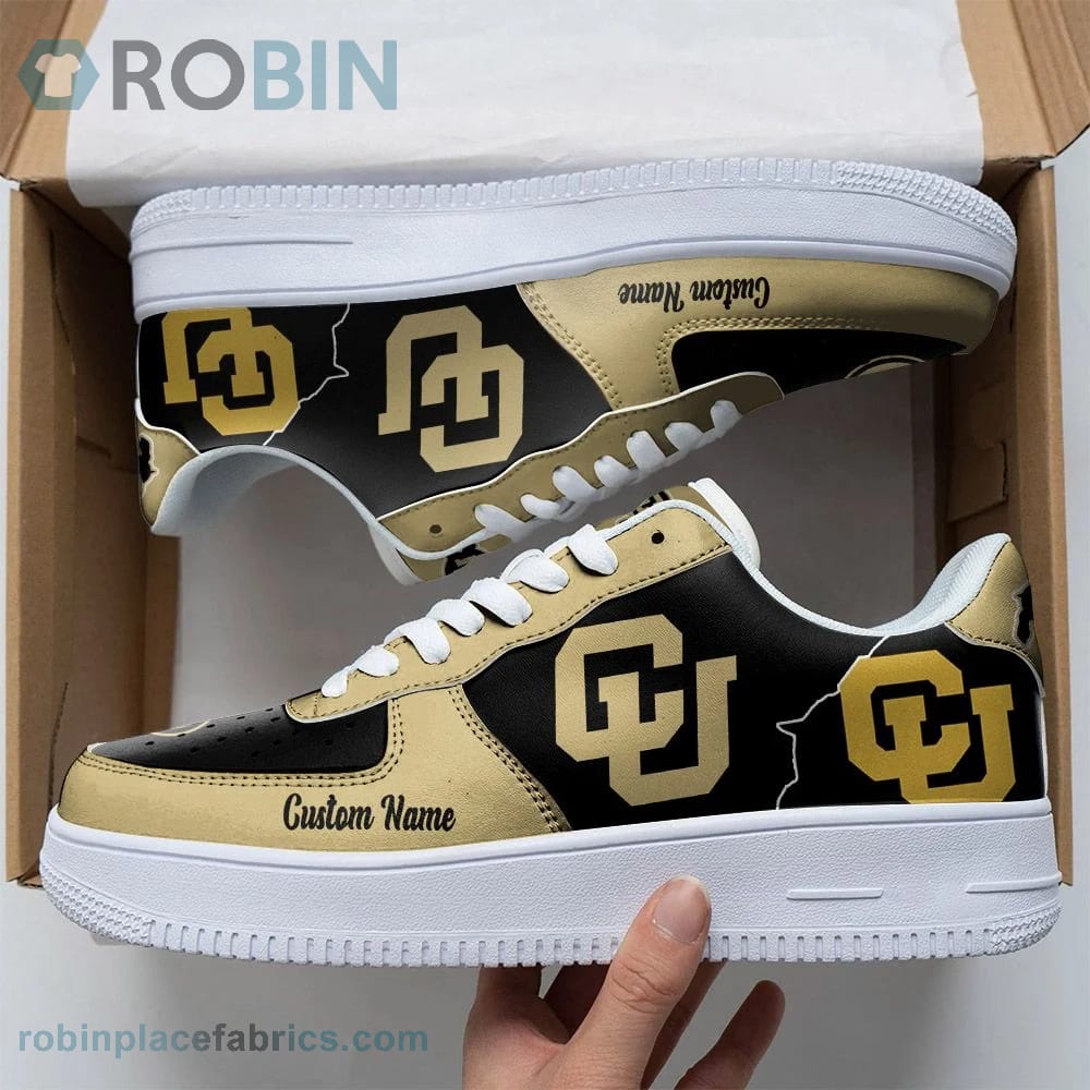 Colorado Buffaloes Mascot Logo Ncaa Custom Name Air Force 1 Shoes For Men Women
