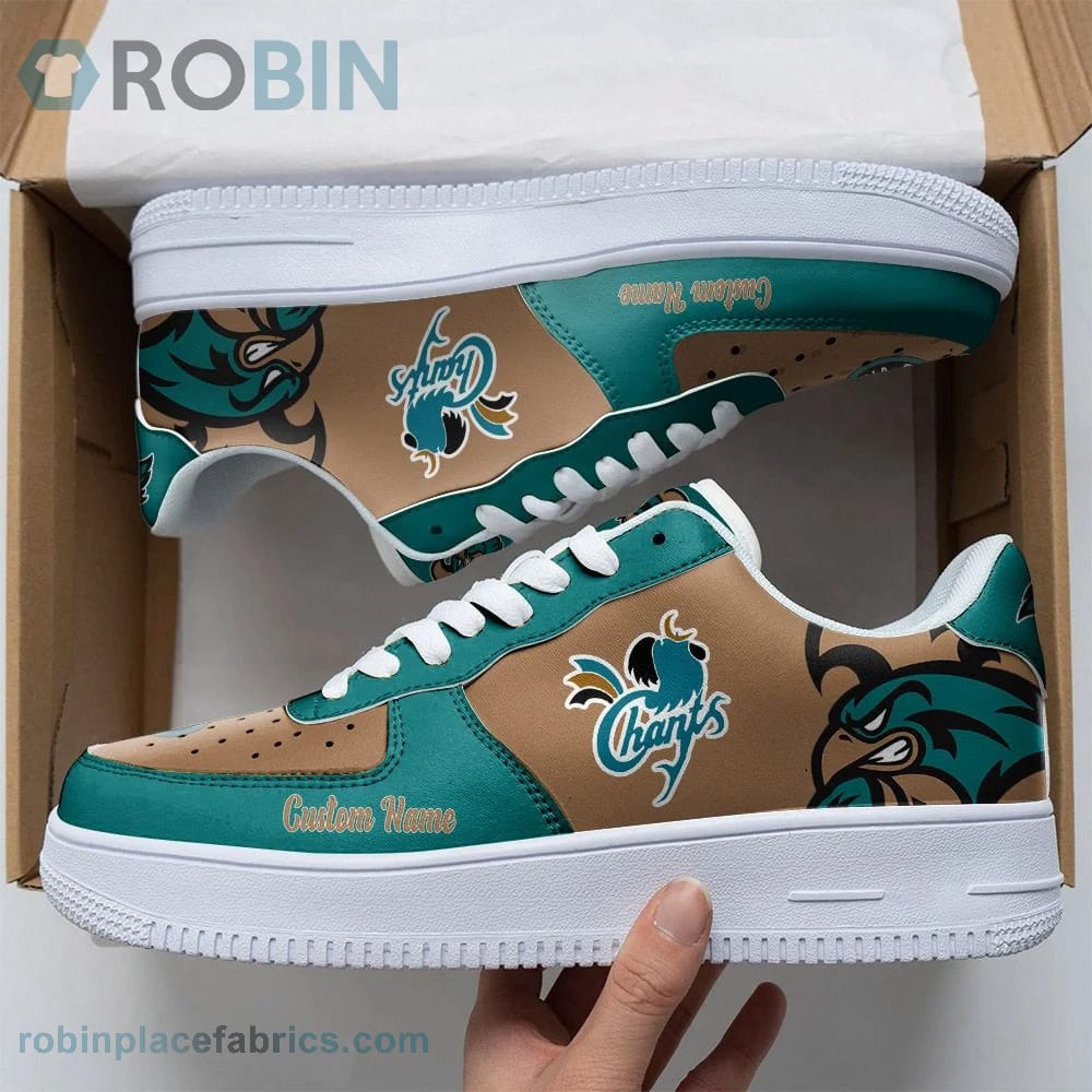 Coastal Carolina Chanticleers Mascot Logo Ncaa Custom Name Air Force 1 Shoes For Men Women
