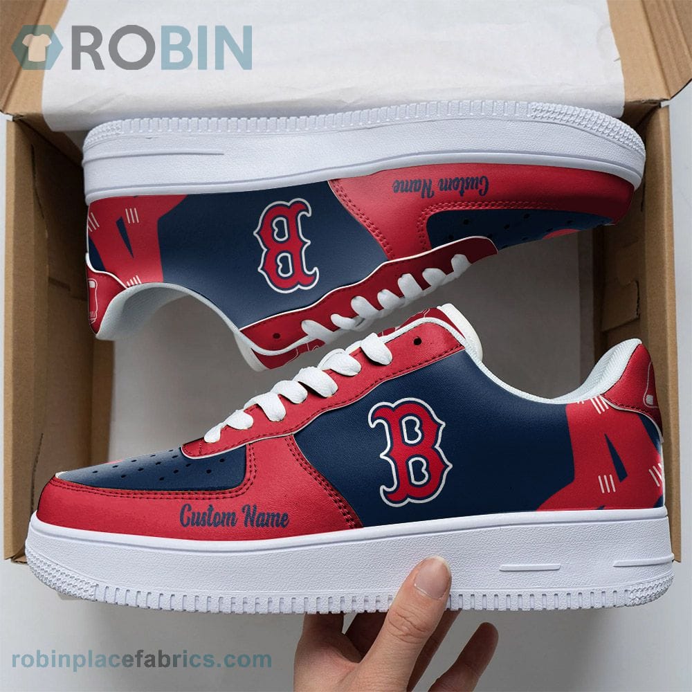 Boston Red Sox Mascot Logo Mlb Custom Name Air Force 1 Shoes For Men Women