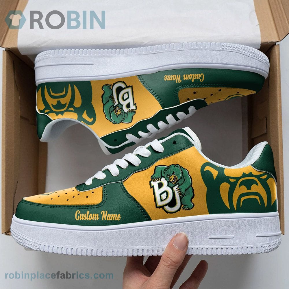 Baylor Bears Mascot Logo Ncaa Custom Name Air Force 1 Shoes For Men Women
