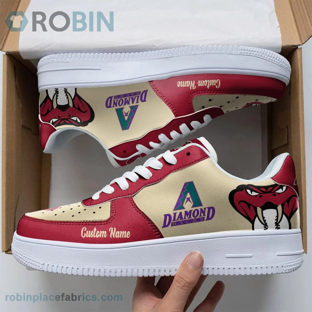 Arizona Diamondbacks Mascot Logo Mlb Custom Name Air Force 1 Shoes For Men Women