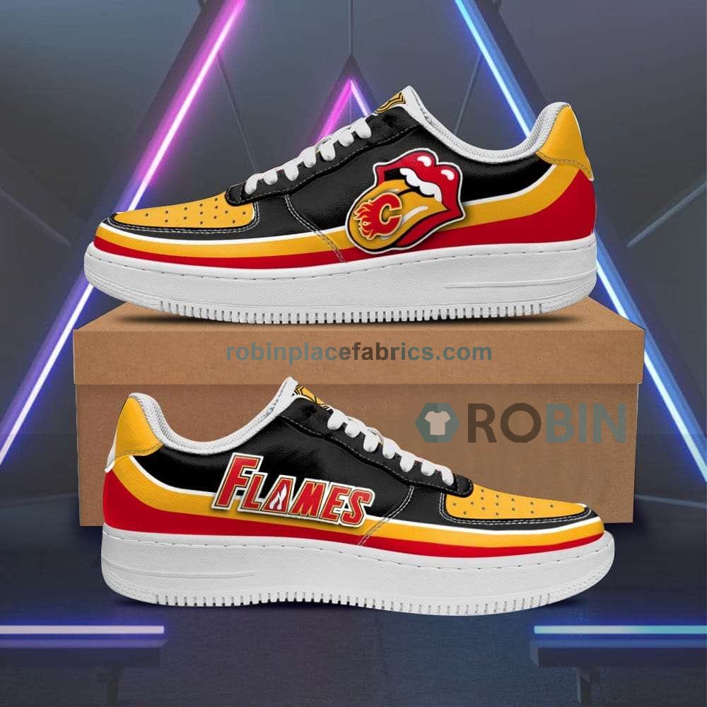 Calgary Flames Air Sneakers Custom Force Shoes Sexy Lipss Air Force 1 Shoes For Men Women