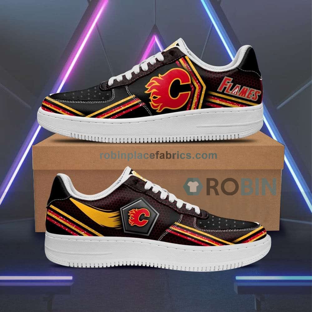 Calgary Flames Air Sneakers Custom Force Shoes Air Force 1 Shoes For Men Women