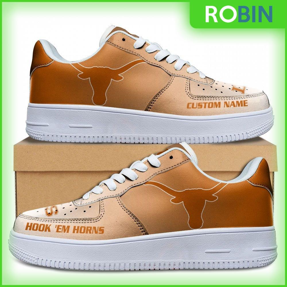 Personalized Texas Longhorns Sneakers Custom Af 1 Shoes For Men Women
