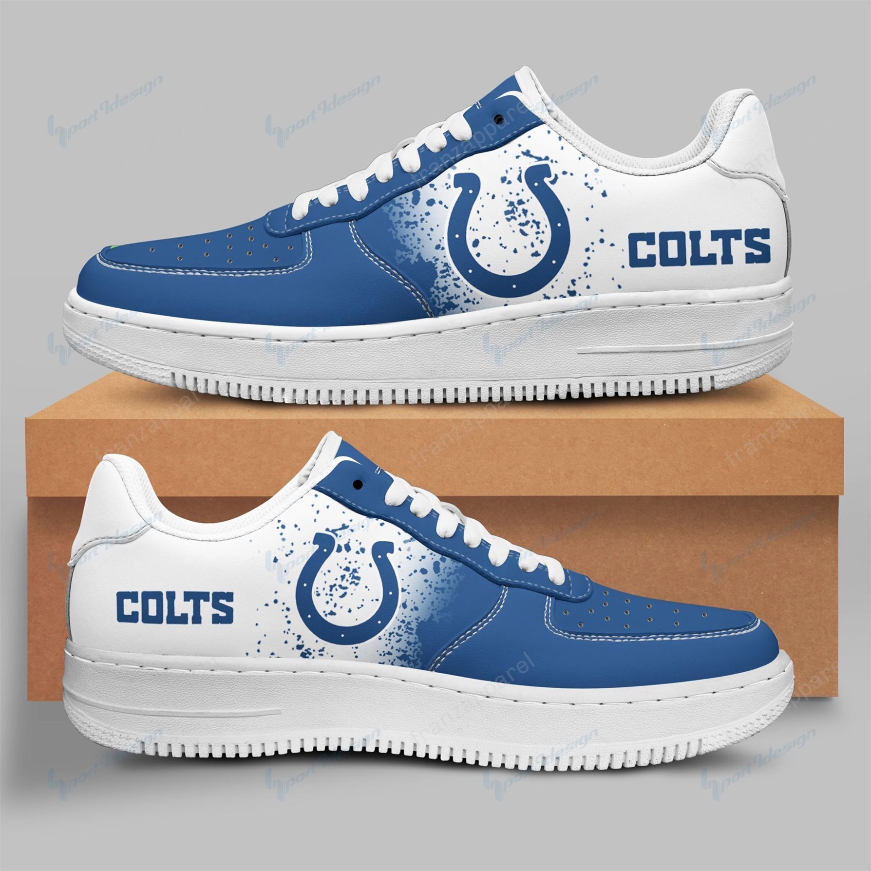 Indianapolis Colts White Sole Af 1 Sneakers 004Rb-Naf For Men Women