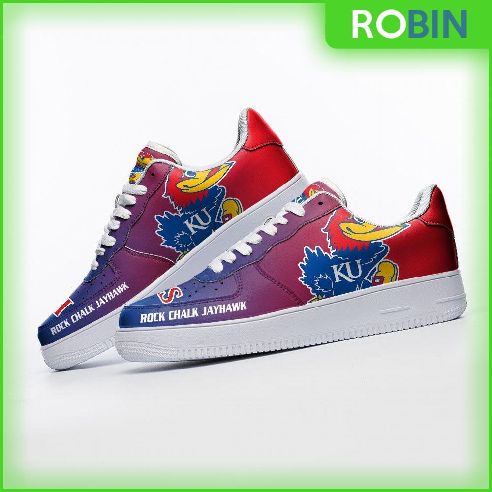 Personalized Kansas Jayhawks Sneakers Custom Af 1 Shoes For Men Women