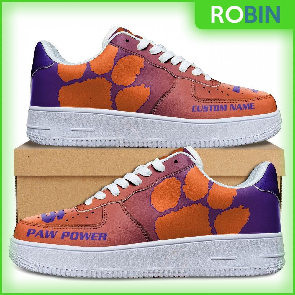 Personalized Clemson Tigers Sneakers Custom Af 1 Shoes For Men Women