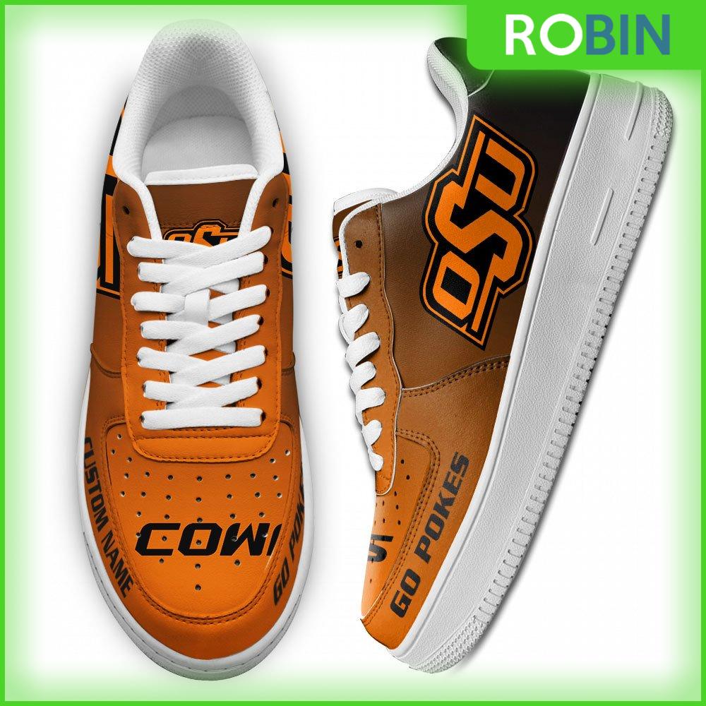 Personalized Oklahoma State Cowboys Custom Air Force 1 Sneakes For Men Women