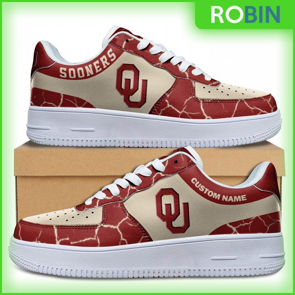 Personalized Oklahoma Sooners Ncaa Custom Air Force 1 Sneakes For Men Women