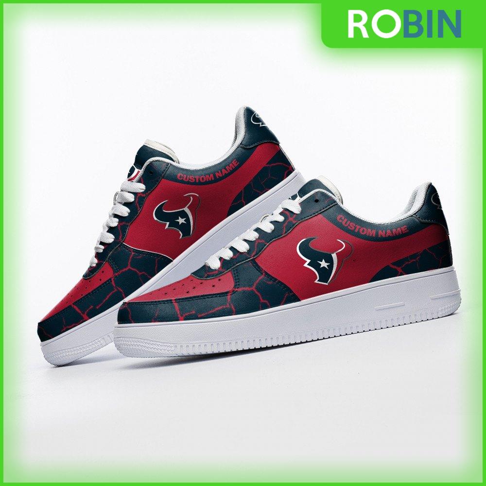 Houston Texans Nfl Custom Air Force 1 Sneakes For Men Women