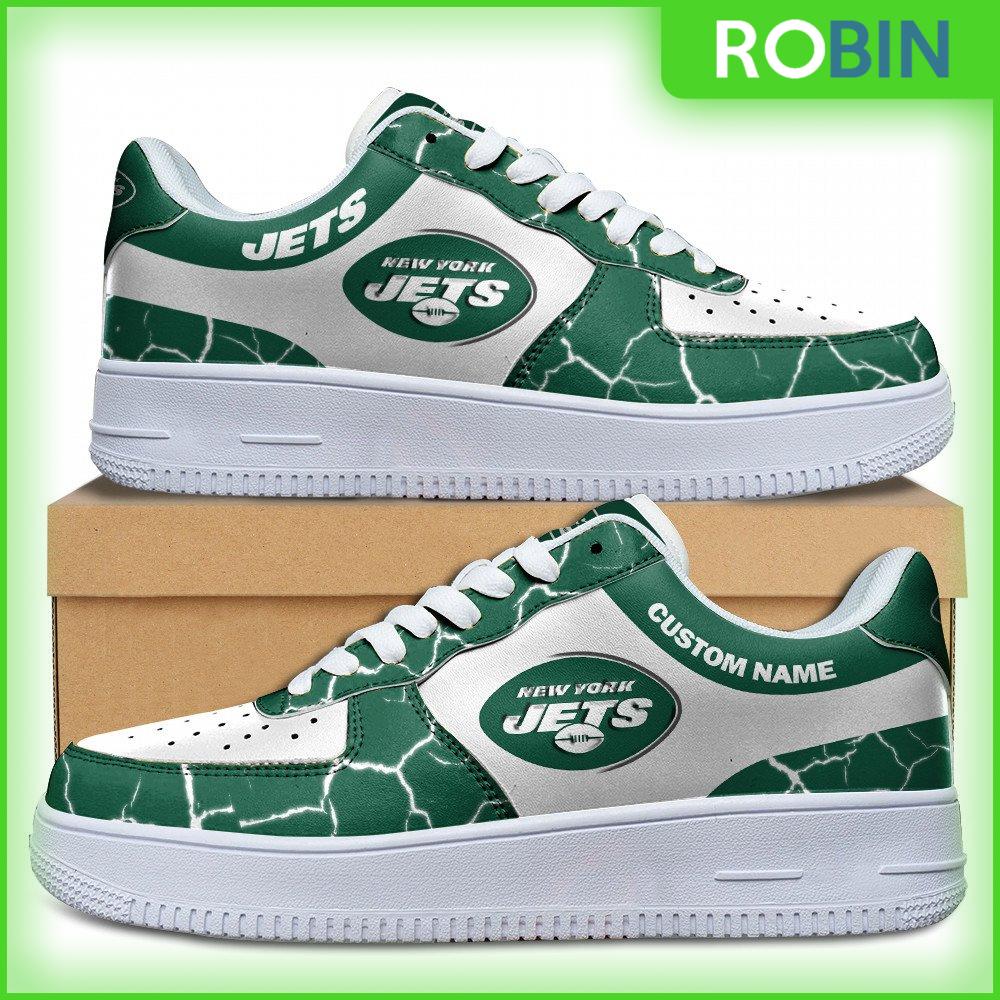 New York Jets Nfl Custom Air Force 1 Sneakes For Men Women
