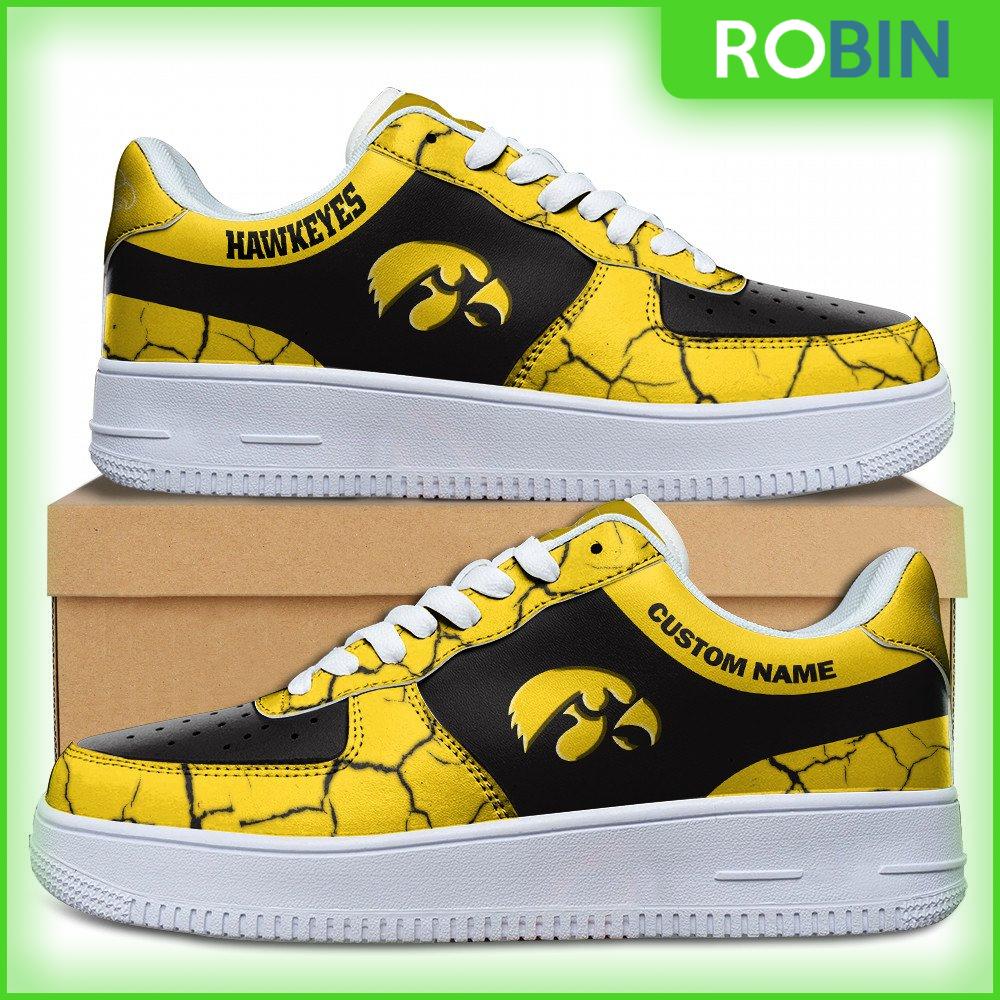 Iowa Hawkeyes Ncaa Custom Air Force 1 Sneakes For Men Women